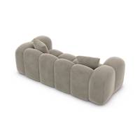 Cotton canapé 2 places en velours beige foncé