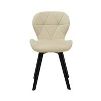 Elovare lot de 4 chaises velours matelassé gris clair et foncé, rose, beige
