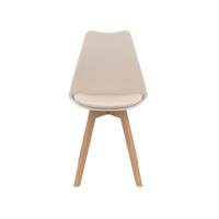 Anabelle lot de 6 chaises scandinaves beige, terracotta et gris foncé