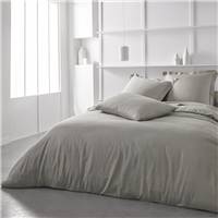 Essential drap housse 140x190 23cm coton gris dune