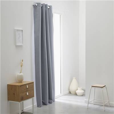 Birt rideau ultra occultant 140x240 prestige gris clair acier