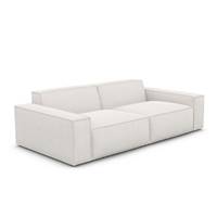 Beluga canapé 3 places tissu texturé blanc
