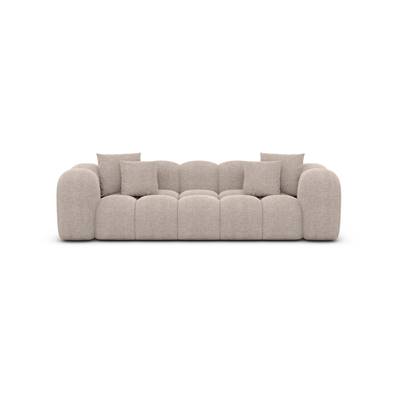 Cotton canapé 4 places en tissu texturé beige