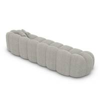 Dolban canapé 4 places en tissu texturé gris clair