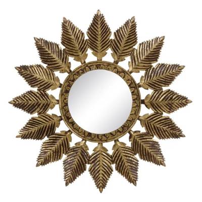 Sunflo miroir soleil en MDF doré