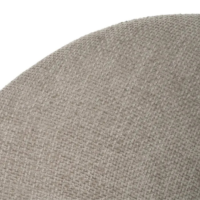 Rave chaise dossier arrondi en tissu gris clair pieds métal