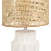 Olympe lampe de table en céramique blanc abat-jour fibre de papier H37cm