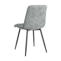 Mantis chaise matelassée marbrée en tissu vert/gris pieds métal