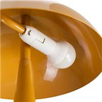 Panthe lampe de table champignon en métal jaune moutarde H27.5cm
