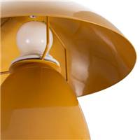 Grato lampe de table champignon gros socle métal jaune moutarde