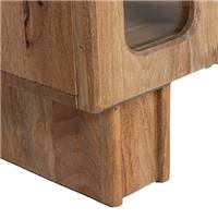 Nova buffet 4 portes en bois de manguier et verre