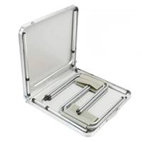 Table de camping et 4 tabourets pliables gris
