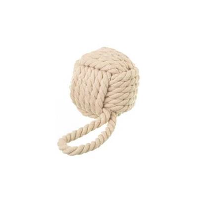Boule cale-porte maille en polyester blanc
