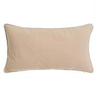 Updo coussin en fausse soie de coton beige 50x30cm