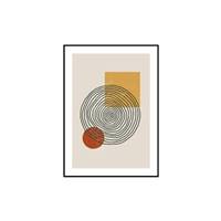 Cotton Tableau imprimé motif cercles 51x71cm
