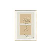 Cotton Tableau imprimé motif fleurs abstrait 51x71cm