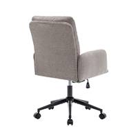 Aimé chaise de bureau en tissu sable rembourré réglable à roulettes