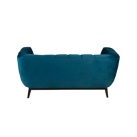Amaro canapé 2 places en velours bleu