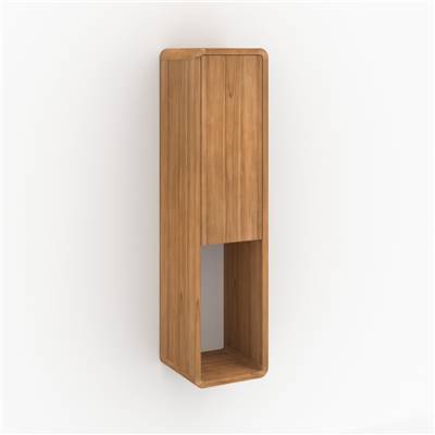 Ronica colonne de salle de bain en bois de teck fixation murale