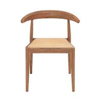Blaise chaise en bois de teck et cannage de rotin