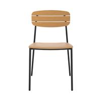 Fedora chaise de jardin en résine synthétique et métal noir