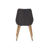 Bari chaise en tissu gris anthracite pied chêne