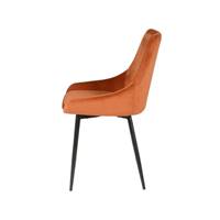 Bari chaise en velours cognac