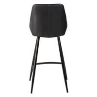 Bari chaise îlot central en PU noir H67