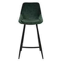 Bari chaise îlot central en velours vert sapin H67