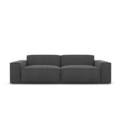 Stacele canapé 2 places en tissu texturé gris anthracite