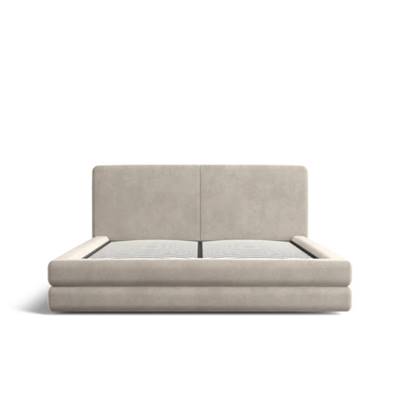 Tichani lit boxspring 160x200 en velours sable