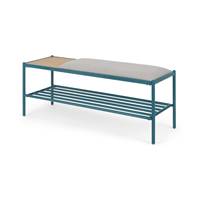 Thornton banc d'entrée bois et métal bleu canard