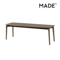 Mellor banc de table chne teint fonc et gris charbon