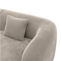 Taigano canapé d'angle droit en velours beige foncé