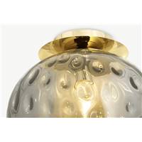 Ilaria plafonnier de salle de bain, verre olive olive et laiton
