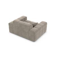 Lodce fauteuil 1 place en velours beige foncé