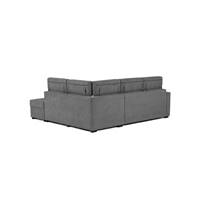 Dawson canapé d'angle droit convertible tissu gris