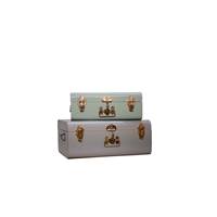 Barcelone lot de 2 malles gris et vert
