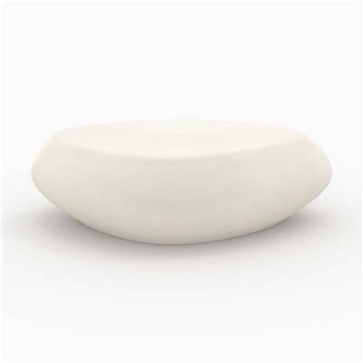 Tocoa table basse ovale blanche en béton