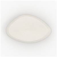 Tocoa table basse ovale blanche en béton