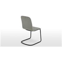 Cata chaise cantilever matelassée gris marne