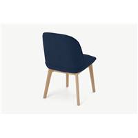 Erdee chaise en tissu bleu