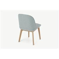 Erdee chaise tissé gris bleu
