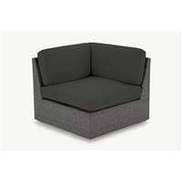 Cordon module d'angle canap de jardin gris fonc