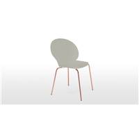 Kitsch chaise gris souris et pieds cuivres