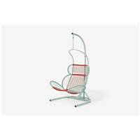 Lombre fauteuil suspendu de jardin rouge et bleu pâle