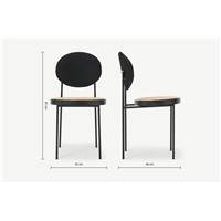 Rumana chaise rotin et noire