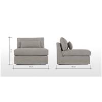 Trent module d'assise gris