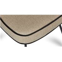 Valo chaise en tissu taupe et métal noir