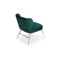 Valo chaise velours vert et métal doré